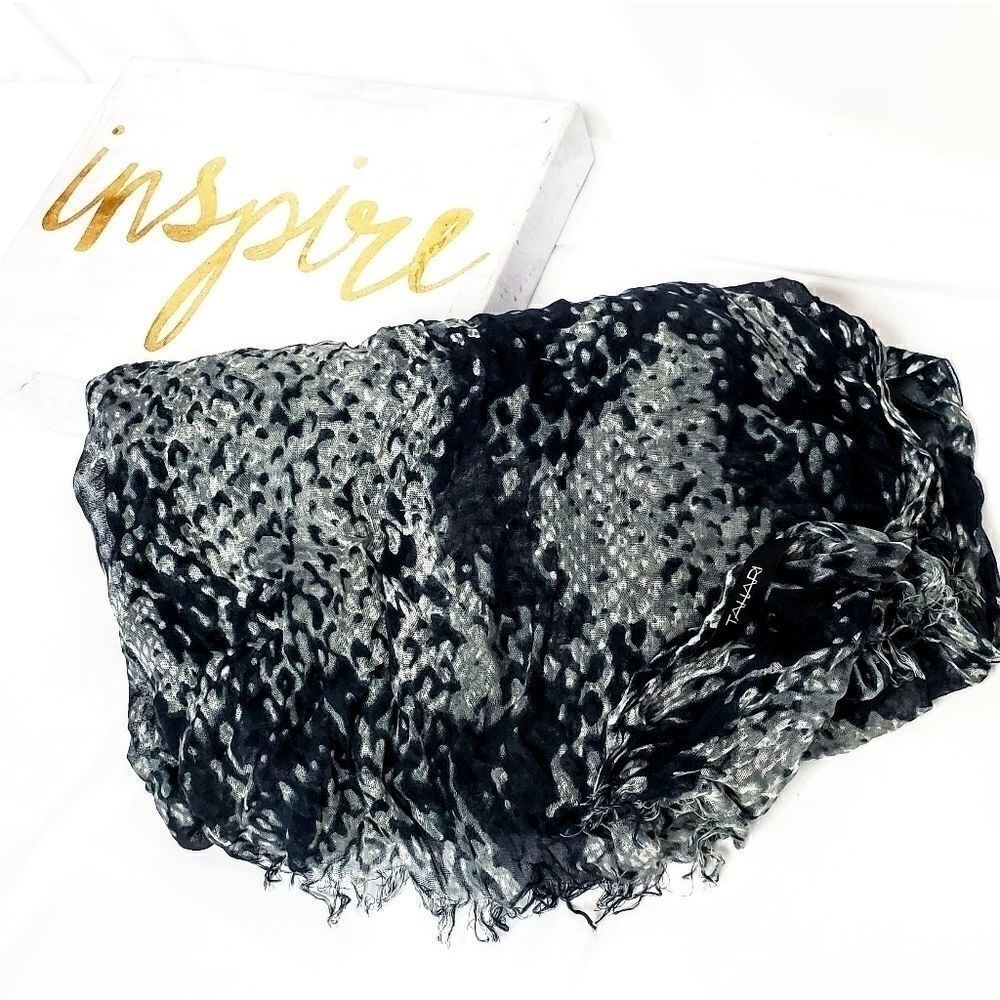 Tahari Snakeskin Print Large Modal Scarf